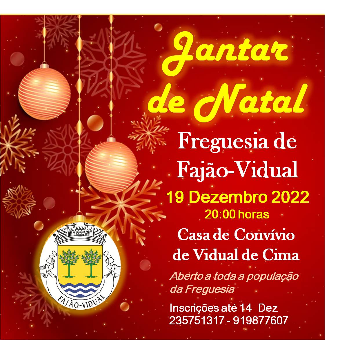 JANTAR DE NATAL DA FREGUESIA FAJÃO-VIDUAL